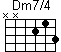 Dm7/4 : XX0213